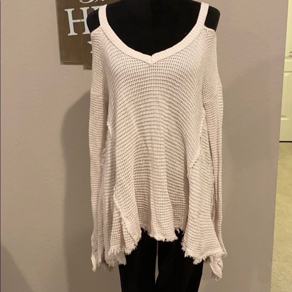 Over sized Free People Cold shoulder top